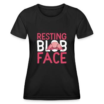 Blob fish - Women's Functional T-Shirt - black - Front - AI Model Female 172 light (172cm)