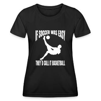 Fußballdesign Fußballmannschaft Fußballspieler - Frauen Funktions-T-Shirt - Schwarz - Vorne - AI Model Female 172 light (172cm)