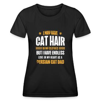 Perserkatze Katzenliebhaber Katzenbesitzer Perserlanghaar C - Frauen Funktions-T-Shirt - Schwarz - Vorne - AI Model Female 172 light (172cm)