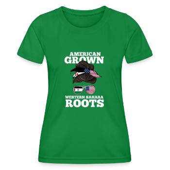 Sahara occidental - T-shirt sport Femme - vert - Devant - AI Model Female 172 dark (172cm)