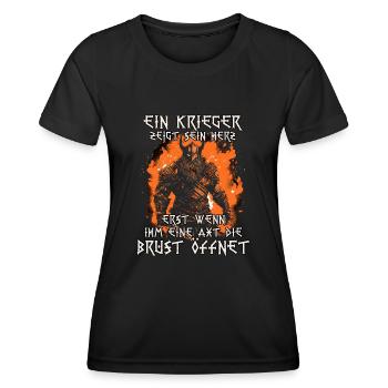 Ragnarok Der Untergang der Götter Wikinger - Frauen Funktions-T-Shirt - Schwarz - Vorne - AI Model Female 172 light (172cm)