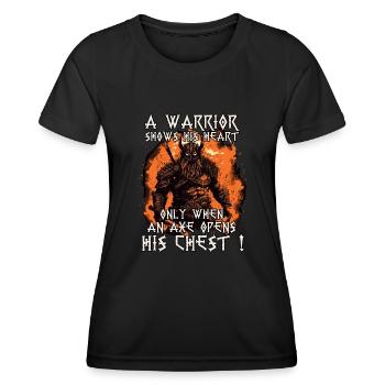 Warrior of Valhalla Brave Fighters of the North. - Women's Functional T-Shirt - black - Front - AI Model Female 172 light (172cm)