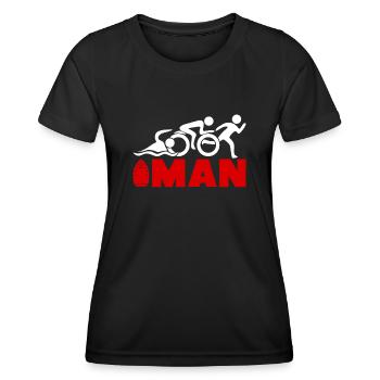 Triathlon Joke Triathletes Triathlete - Women's Functional T-Shirt - black - Front - AI Model Female 172 light (172cm)
