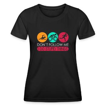 Triathlon Funny Triathletes Triathlete - Women's Functional T-Shirt - black - Front - AI Model Female 172 light (172cm)