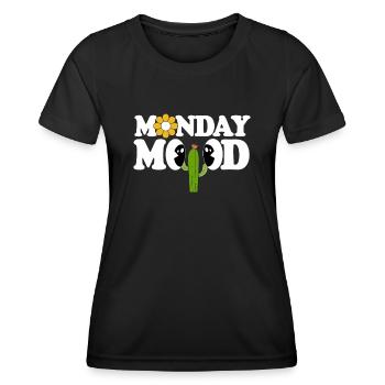 Monday Mood - Frauen Funktions-T-Shirt - Schwarz - Vorne - AI Model Female 172 light (172cm)