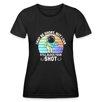 Je peux bloquer votre tir Volleyball de plage - T-shirt sport Femme - noir - Devant - AI Model Female 172 light (172cm)