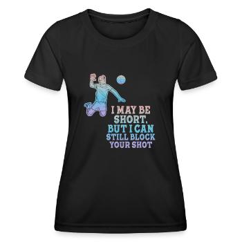 Je peux bloquer votre tir Volleyball de plage - T-shirt sport Femme - noir - Devant - AI Model Female 172 light (172cm)