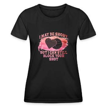 Je peux bloquer votre tir Volleyball de plage - T-shirt sport Femme - noir - Devant - AI Model Female 172 light (172cm)