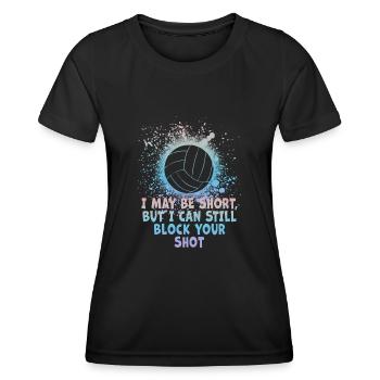 Je peux bloquer votre tir Volleyball de plage - T-shirt sport Femme - noir - Devant - AI Model Female 172 light (172cm)