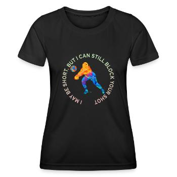 Je peux bloquer votre tir Volleyball de plage - T-shirt sport Femme - noir - Devant - AI Model Female 172 light (172cm)