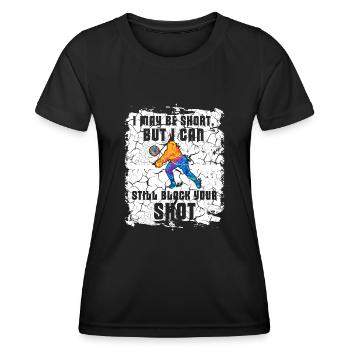 Je peux bloquer votre tir Volleyball de plage - T-shirt sport Femme - noir - Devant - AI Model Female 172 light (172cm)