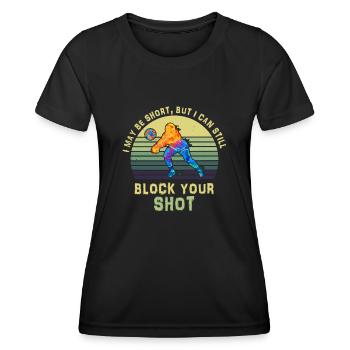 Je peux bloquer votre tir Volleyball de plage - T-shirt sport Femme - noir - Devant - AI Model Female 172 light (172cm)