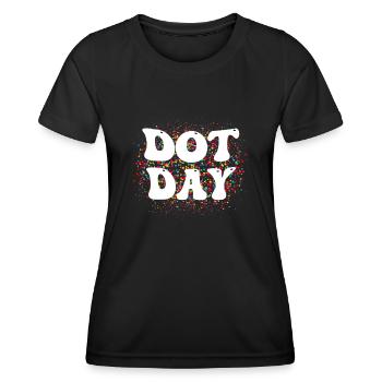 Alles Gute zum Internationalen Dot Day 2023 - Frauen Funktions-T-Shirt - Schwarz - Vorne - AI Model Female 172 light (172cm)