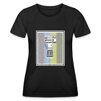 Synthesizer Synth Keyboard Elektronische Musiker - Frauen Funktions-T-Shirt - Schwarz - Vorne - AI Model Female 172 light (172cm)
