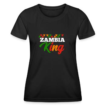 Zambia - Women's Functional T-Shirt - black - Front - AI Model Female 172 light (172cm)