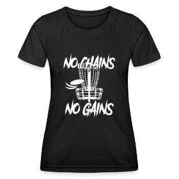 Disc golf Frisbee Discgolf - Women's Functional T-Shirt - black - Front - AI Model Female 172 light (172cm)