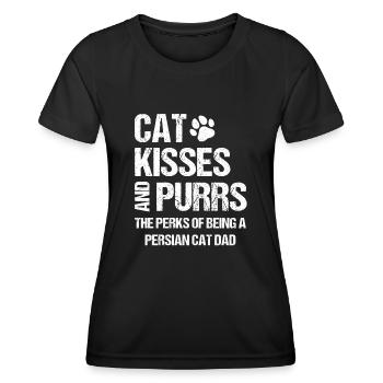 Persian Cat Cat Lover Cat Owner Persian Longhair C - Women's Functional T-Shirt - black - Front - AI Model Female 172 light (172cm)