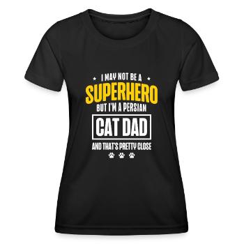 Chat persan Chat Amoureux Propriétaire de chat Persan Longhair C - T-shirt sport Femme - noir - Devant - AI Model Female 172 light (172cm)
