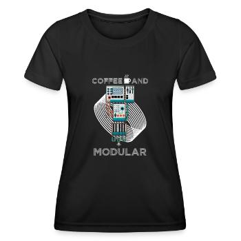 Synthesizer Synth Keyboard Elektronische Musiker - Frauen Funktions-T-Shirt - Schwarz - Vorne - AI Model Female 172 light (172cm)