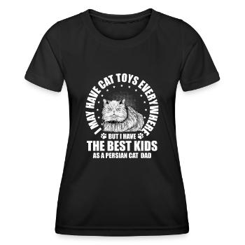 Chat persan Chat Amoureux Propriétaire de chat Persan Longhair C - T-shirt sport Femme - noir - Devant - AI Model Female 172 light (172cm)