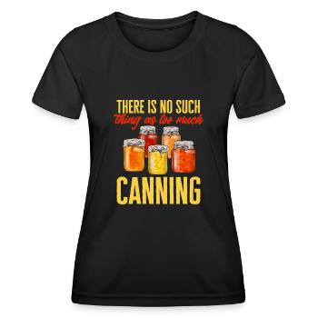 Mise en conserve, mise en conserve, mise en conserve, conservation des aliments - T-shirt sport Femme - noir - Devant - AI Model Female 172 light (172cm)