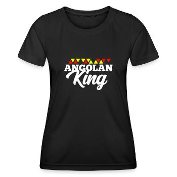 Angola - T-shirt sport Femme - noir - Devant - AI Model Female 172 light (172cm)