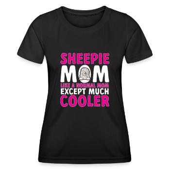 Old English Sheepdog Sheepie Bobtail - Frauen Funktions-T-Shirt - Schwarz - Vorne - AI Model Female 172 light (172cm)