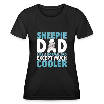 Old English Sheepdog Sheepie Bobtail - Frauen Funktions-T-Shirt - Schwarz - Vorne - AI Model Female 172 light (172cm)