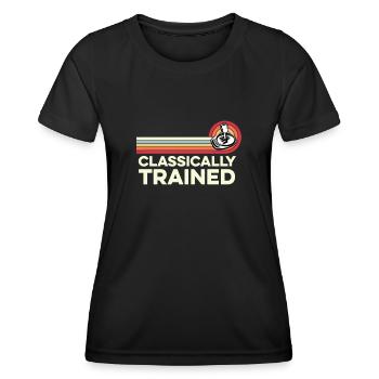 Manuel de transmission manuelle de formation classique - T-shirt sport Femme - noir - Devant - AI Model Female 172 light (172cm)