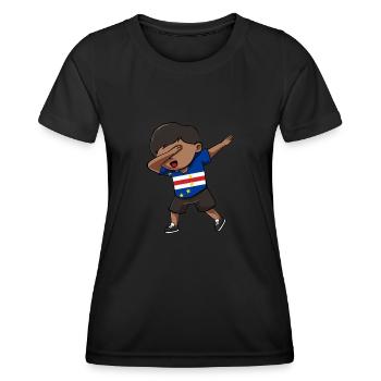 Cap-Vert - T-shirt sport Femme - noir - Devant - AI Model Female 172 light (172cm)