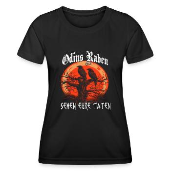 Viking Axe | Viking Warrior Shirt | Odin's Raven - Women's Functional T-Shirt - black - Front - AI Model Female 172 light (172cm)