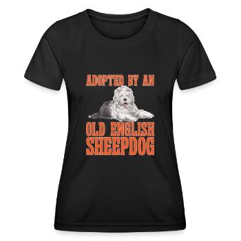 Old English Sheepdog Sheepie Bobtail - Frauen Funktions-T-Shirt - Schwarz - Vorne - AI Model Female 172 light (172cm)