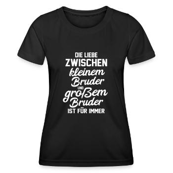 Geschwister Brüder Bruder - Frauen Funktions-T-Shirt - Schwarz - Vorne - AI Model Female 172 light (172cm)