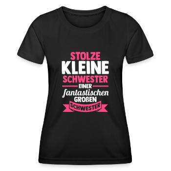 Geschwister Schwestern Schwester - Frauen Funktions-T-Shirt - Schwarz - Vorne - AI Model Female 172 light (172cm)