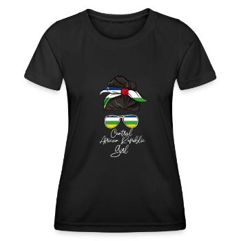 République centrafricaine - T-shirt sport Femme - noir - Devant - AI Model Female 172 light (172cm)