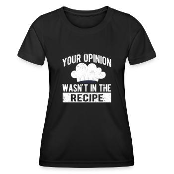 Votre avis n’était pas dans la recette Chef Chef - T-shirt sport Femme - noir - Devant - AI Model Female 172 light (172cm)