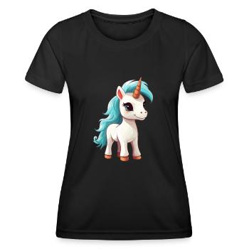 Einhornliebhaber - Liebe Mythische Kreatur - - Frauen Funktions-T-Shirt - Schwarz - Vorne - AI Model Female 172 light (172cm)