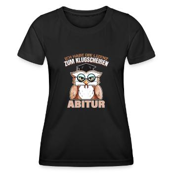 Abitur Abschluss Abi Glückwunsch für - Frauen Funktions-T-Shirt - Schwarz - Vorne - AI Model Female 172 light (172cm)