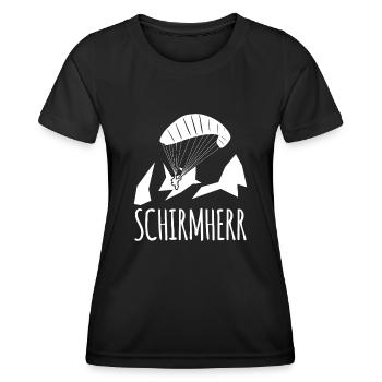 Paragliding Spruch Gleitsegeln - Frauen Funktions-T-Shirt - Schwarz - Vorne - AI Model Female 172 light (172cm)