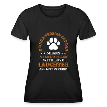 Persian Cat Cat Lover Cat Owner Persian Longhair C - Women's Functional T-Shirt - black - Front - AI Model Female 172 light (172cm)