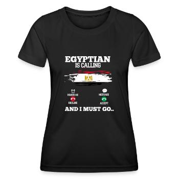 Égypte - T-shirt sport Femme - noir - Devant - AI Model Female 172 light (172cm)