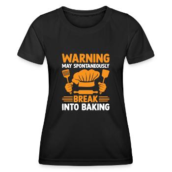 Boulangerie Boulangerie Pâtisserie Confiserie Boulanger Confiserie - T-shirt sport Femme - noir - Devant - AI Model Female 172 light (172cm)
