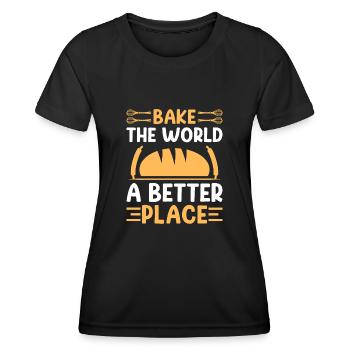 Boulangerie Boulangerie Pâtisserie Confiserie Boulanger Confiserie - T-shirt sport Femme - noir - Devant - AI Model Female 172 light (172cm)