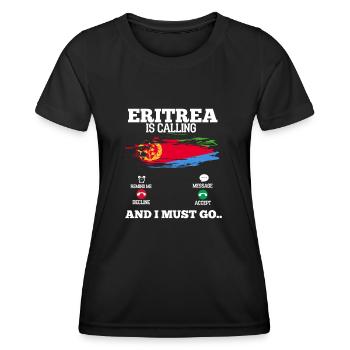 Eritrea - Frauen Funktions-T-Shirt - Schwarz - Vorne - AI Model Female 172 light (172cm)