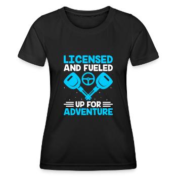 Führerschein bestanden Neuer Führerschein Fahren S - Frauen Funktions-T-Shirt - Schwarz - Vorne - AI Model Female 172 light (172cm)