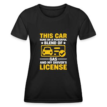 Driving License Passed New Driver Permit Driving S - Women's Functional T-Shirt - black - Front - AI Model Female 172 light (172cm)