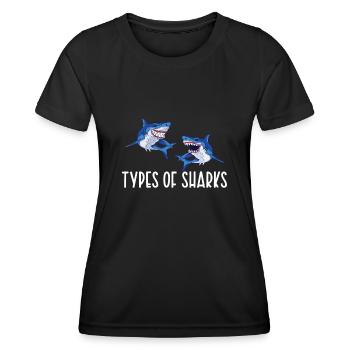 Always be yourself You can be a shark - Women's Functional T-Shirt - black - Front - AI Model Female 172 light (172cm)