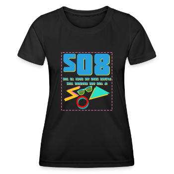 1980 Disco Witz 80s Party 80er - Frauen Funktions-T-Shirt - Schwarz - Vorne - AI Model Female 172 light (172cm)