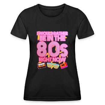 1980 Disco Retro 80s Party 80s - Women's Functional T-Shirt - black - Front - AI Model Female 172 light (172cm)
