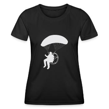 Paramoteur Parapente motorisé - T-shirt sport Femme - noir - Devant - AI Model Female 172 light (172cm)